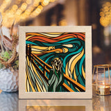 The Scream – Paper Cut Light Box File - Cricut File - 8x8 inches - LightBoxGoodMan