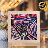 The Scream – Paper Cut Light Box File - Cricut File - 8x8 inches - LightBoxGoodMan - LightboxGoodman