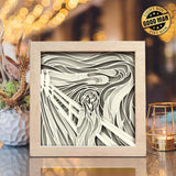 The Scream – Paper Cut Light Box File - Cricut File - 8x8 inches - LightBoxGoodMan - LightboxGoodman