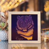 Tiger 1 Square – Paper Cut Light Box File - Cricut File - 8x8 inches - LightBoxGoodMan