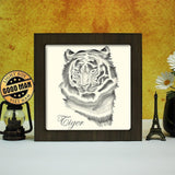 Tiger 1 Square – Paper Cut Light Box File - Cricut File - 8x8 inches - LightBoxGoodMan - LightboxGoodman