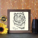 Tiger 1 Square - Paper Cutting Light Box - LightBoxGoodman - LightboxGoodman