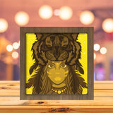 Tiger Girl - Paper Cutting Light Box - LightBoxGoodman - LightboxGoodman