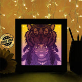 Tiger Girl - Paper Cutting Light Box - LightBoxGoodman - LightboxGoodman