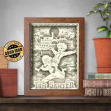 Tom Sawyer - Paper Cut Light Box File - Cricut File - 20x26cm - LightBoxGoodMan - LightboxGoodman