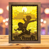 Tom Sawyer - Paper Cutting Light Box - LightBoxGoodman - LightboxGoodman