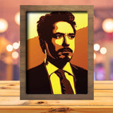 Tony Stark - Paper Cutting Light Box - LightBoxGoodman