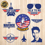 Top Gun - Cricut File - Svg, Png, Dxf, Eps - LightBoxGoodMan - LightboxGoodman