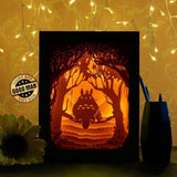 Totoro 1- Paper Cutting Light Box - LightBoxGoodman - LightboxGoodman