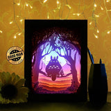 Totoro 1- Paper Cutting Light Box - LightBoxGoodman - LightboxGoodman