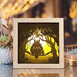 Totoro 1 Square – Paper Cut Light Box File - Cricut File - 20x20cm - LightBoxGoodMan - LightboxGoodman