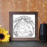 Totoro 1 Square - Paper Cutting Light Box - LightBoxGoodman - LightboxGoodman