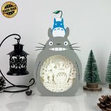 Totoro 3 - Totoro Papercut Lightbox File - 11x6.3" - Cricut File - LightBoxGoodMan - LightboxGoodman