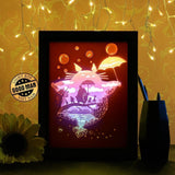 Totoro 4 - Paper Cutting Light Box - LightBoxGoodman - LightboxGoodman