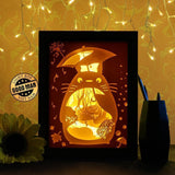 Totoro 8 - Paper Cutting Light Box - LightBoxGoodman - LightboxGoodman