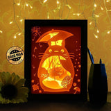 Totoro 8 - Paper Cutting Light Box - LightBoxGoodman - LightboxGoodman