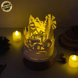 Tractor - 3D Dome Lantern File - Cricut File - LightBoxGoodMan - LightboxGoodman