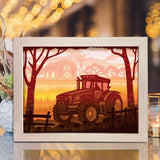 Tractor – Paper Cut Light Box File - Cricut File - 20x26cm - LightBoxGoodMan - LightboxGoodman