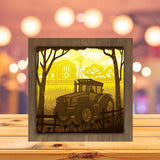 Tractor Square - Paper Cutting Light Box - LightBoxGoodman - LightboxGoodman