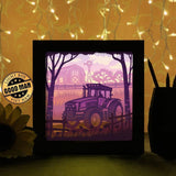 Tractor Square - Paper Cutting Light Box - LightBoxGoodman - LightboxGoodman