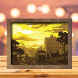 Train Station - Paper Cutting Light Box - LightBoxGoodman