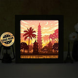 Tran Quoc Pagoda – Paper Cut Light Box File - Cricut File - 8x8 inches - LightBoxGoodMan - LightboxGoodman