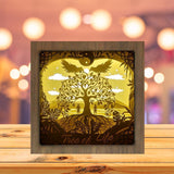 Tree Of Life Square - Paper Cutting Light Box - LightBoxGoodman