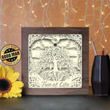 Tree Of Life Square - Paper Cutting Light Box - LightBoxGoodman - LightboxGoodman