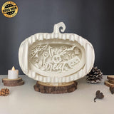 Trick Or Treat - 3D Pop-up Light Box Pumpkin File - Cricut File - LightBoxGoodMan - LightboxGoodman