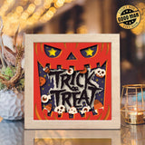 Trick Or Treat – Paper Cut Light Box File - Cricut File - 20x20cm - LightBoxGoodMan - LightboxGoodman