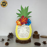 Tropical Flamingo 2 - Paper Cut Pineapple Light Box File - Cricut File - 14,3x28,7cm - LightBoxGoodMan - LightboxGoodman