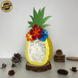 Tropical Flamingo 2 - Paper Cut Pineapple Light Box File - Cricut File - 14,3x28,7cm - LightBoxGoodMan - LightboxGoodman