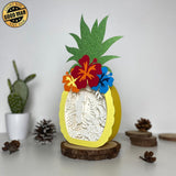 Tropical Parrot - Paper Cut Pineapple Light Box File - Cricut File - 14,3x28,7cm - LightBoxGoodMan - LightboxGoodman