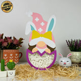 Truck Easter - Gnome Easter Egg Papercut Lightbox File - Cricut File - 10,7x6 Inches - LightBoxGoodMan - LightboxGoodman