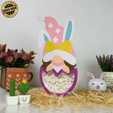 Truck Easter - Gnome Easter Egg Papercut Lightbox File - Cricut File - 10,7x6 Inches - LightBoxGoodMan - LightboxGoodman