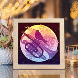 Trumpet – Paper Cut Light Box File - Cricut File - 20x20cm - LightBoxGoodMan