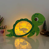 Turtle 3 - Turtle Papercut Lightbox File - 10x6