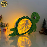 Turtle - Turtle Papercut Lightbox File - 10x6" - Cricut File - LightBoxGoodMan - LightboxGoodman