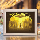 UFO 1 – Paper Cut Light Box File - Cricut File - 20x26cm - LightBoxGoodMan