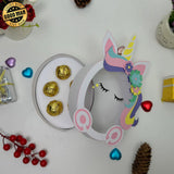 Unicorn 2 - Easter Candy Box Paper Cutting File - 7.4x4.9" - Cricut File - LightBoxGoodMan - LightboxGoodman