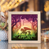 Unicorn in the Forest – Paper Cut Light Box File - Cricut File - 8x8 inches - LightBoxGoodMan - LightboxGoodman