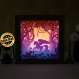 Unicorn in the Forest – Paper Cut Light Box File - Cricut File - 8x8 inches - LightBoxGoodMan - LightboxGoodman