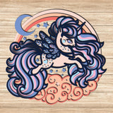 Unicorn - Paper 3D Layered File - Cricut File - 20x21cm - LightBoxGoodMan - LightboxGoodman