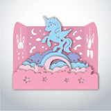 Unicorn - Paper Cut Mini-Showcase File - Cricut File - 10x12cm - LightBoxGoodMan - LightboxGoodman