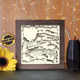 Up 1 Square - Paper Cutting Light Box - LightBoxGoodman - LightboxGoodman