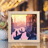 Venice Square – Paper Cut Light Box File - Cricut File - 8x8 inches - LightBoxGoodMan