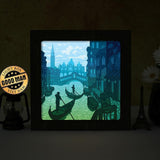 Venice Square – Paper Cut Light Box File - Cricut File - 8x8 inches - LightBoxGoodMan - LightboxGoodman