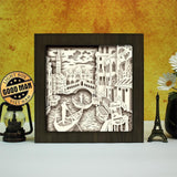 Venice Square – Paper Cut Light Box File - Cricut File - 8x8 inches - LightBoxGoodMan - LightboxGoodman