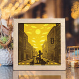 Vespa Girl Square – Paper Cut Light Box File - Cricut File - 20x20cm - LightBoxGoodMan - LightboxGoodman