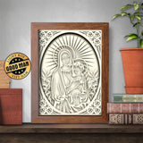 Virgin Mary 1 – Paper Cut Light Box File - Cricut File - 20x26cm - LightBoxGoodMan - LightboxGoodman